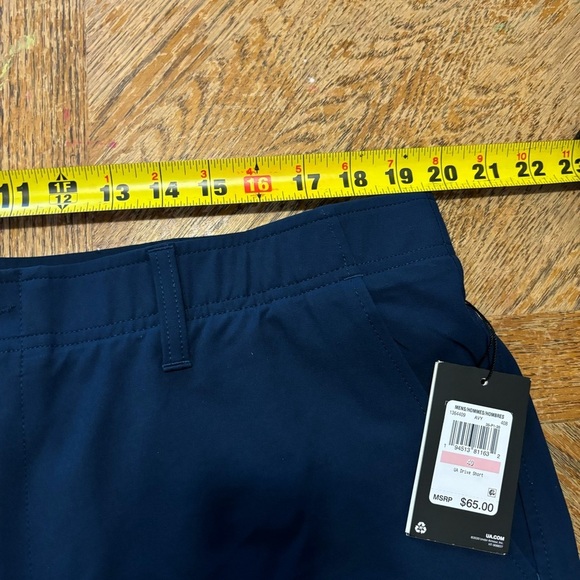 NWT Under Armour 1364409 UA Mens GOLF DRIVE Storm Navy Flat Front Shorts Sz 40 - Picture 5 of 7